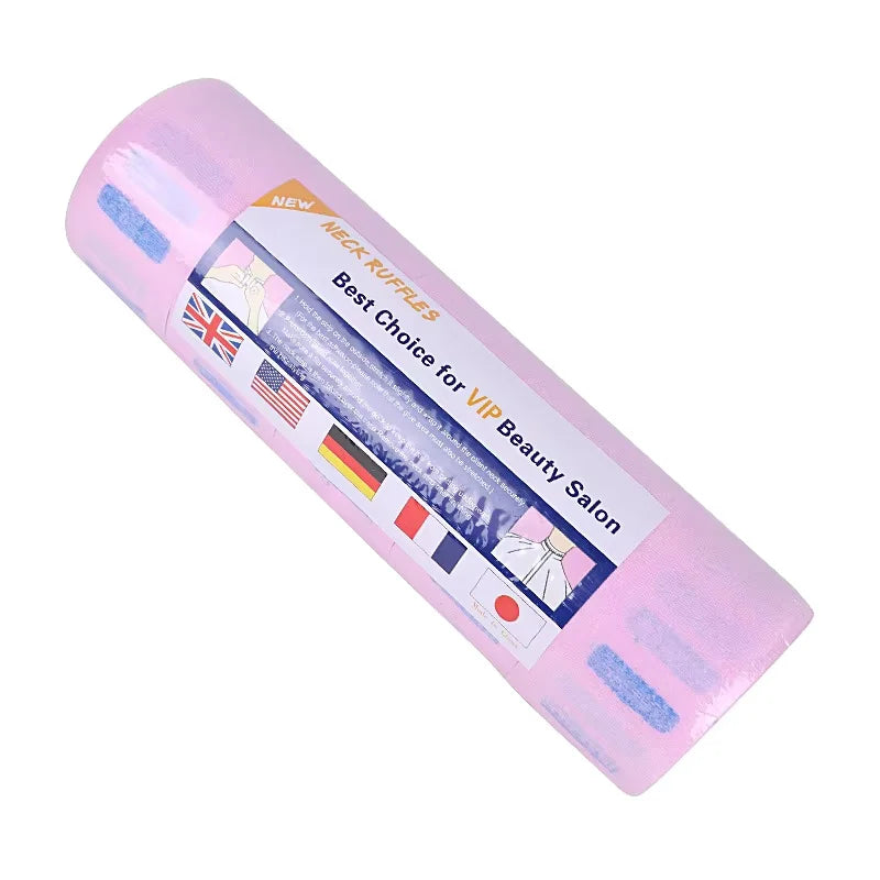 100PCS Disposable 1 Roll Hair Cutting Accessory Neck Paper Adjustable Barber Dedicated Salon Hairdressing White Neck Strips