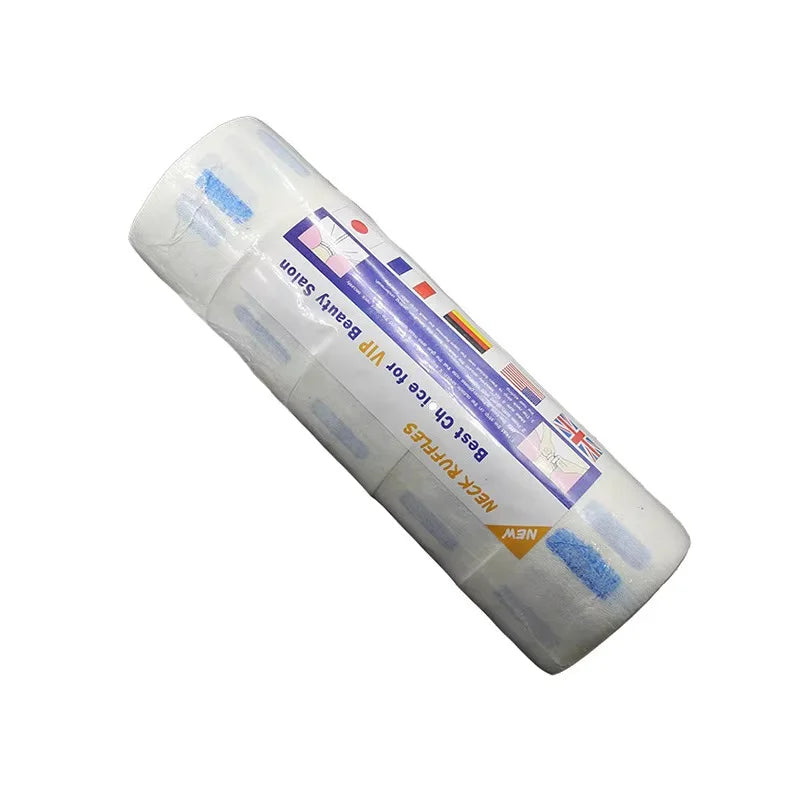 100PCS Disposable 1 Roll Hair Cutting Accessory Neck Paper Adjustable Barber Dedicated Salon Hairdressing White Neck Strips